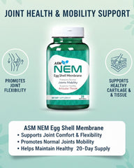ASM NEM Joint Support – Natural Eggshell Membrane for Mobility & Flexibility (30 Softgels)